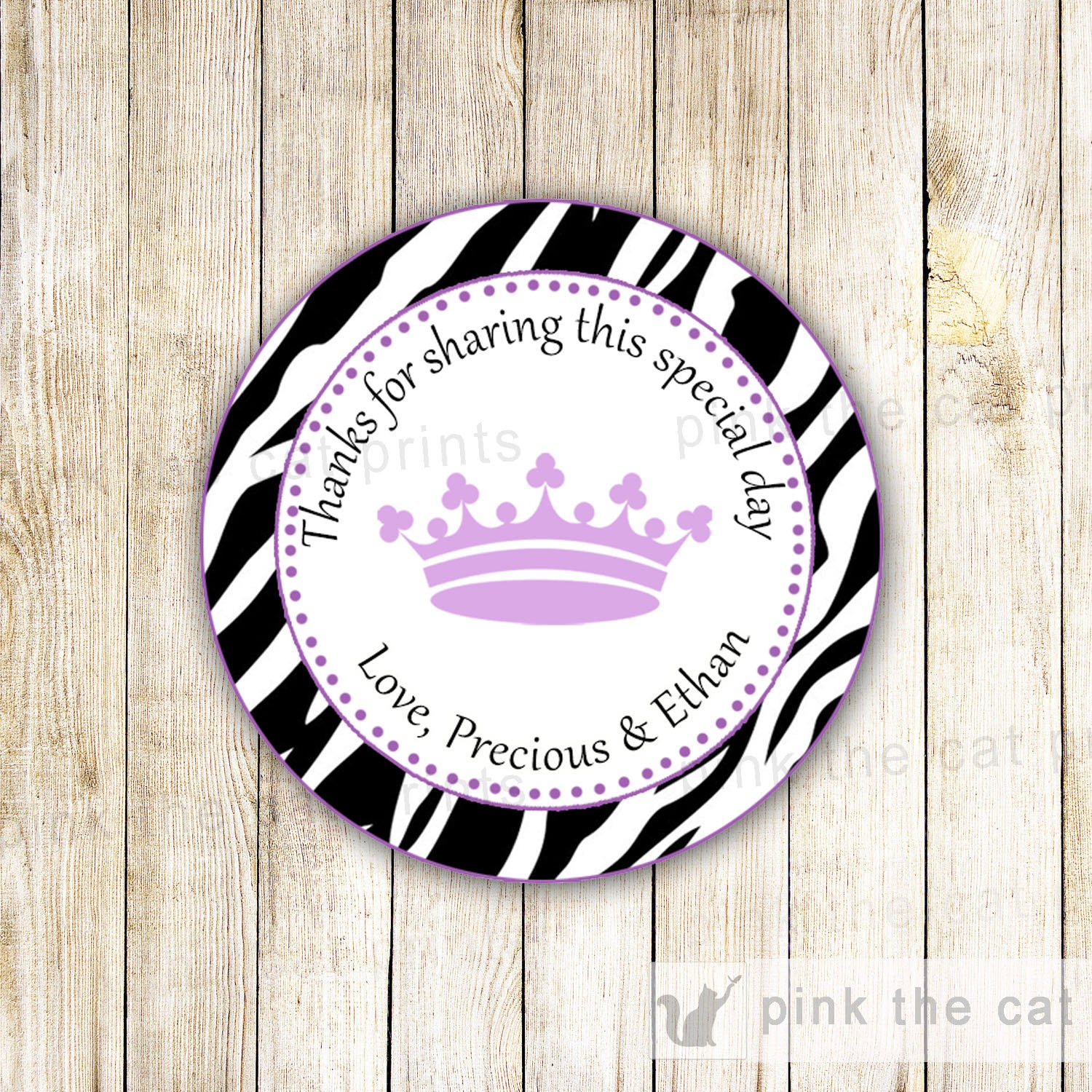 purple zebra baby shower