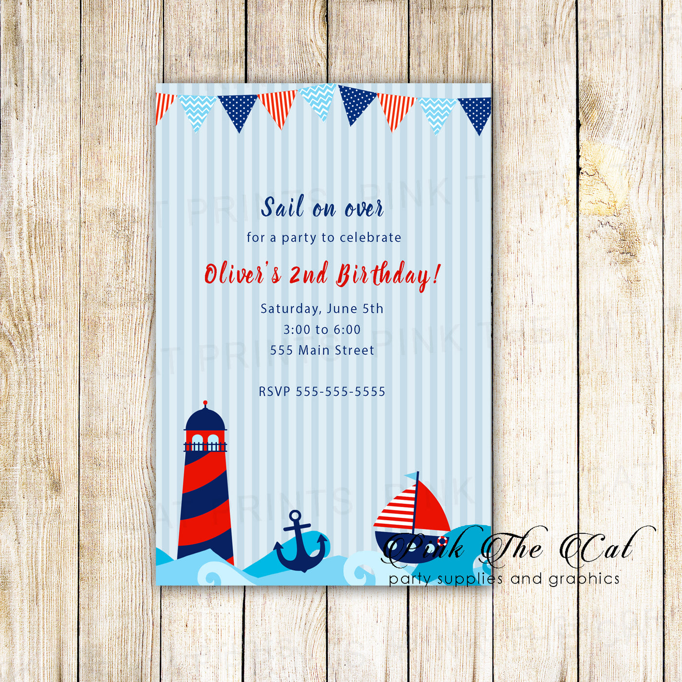 nautical birthday invitations