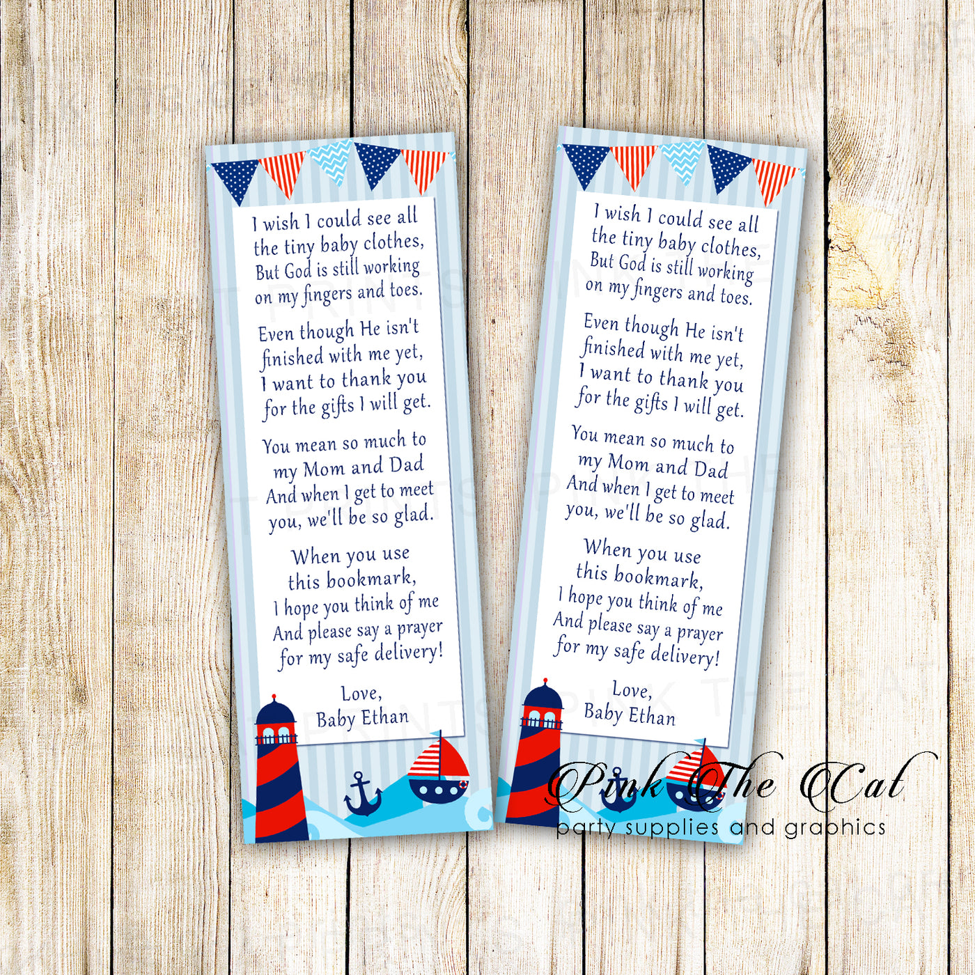 Personalized Printable Bookmarks Door Hangers Tinyme