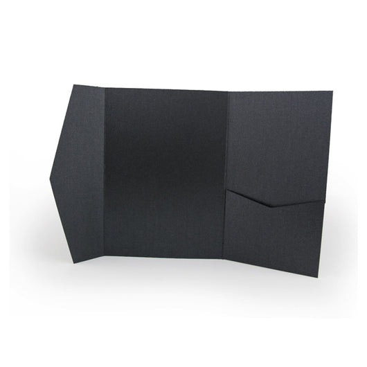 5 x 7 7/8 V-Pocket Invitation - Quartz Metallic