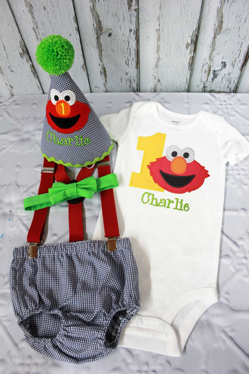 elmo smash cake outfit