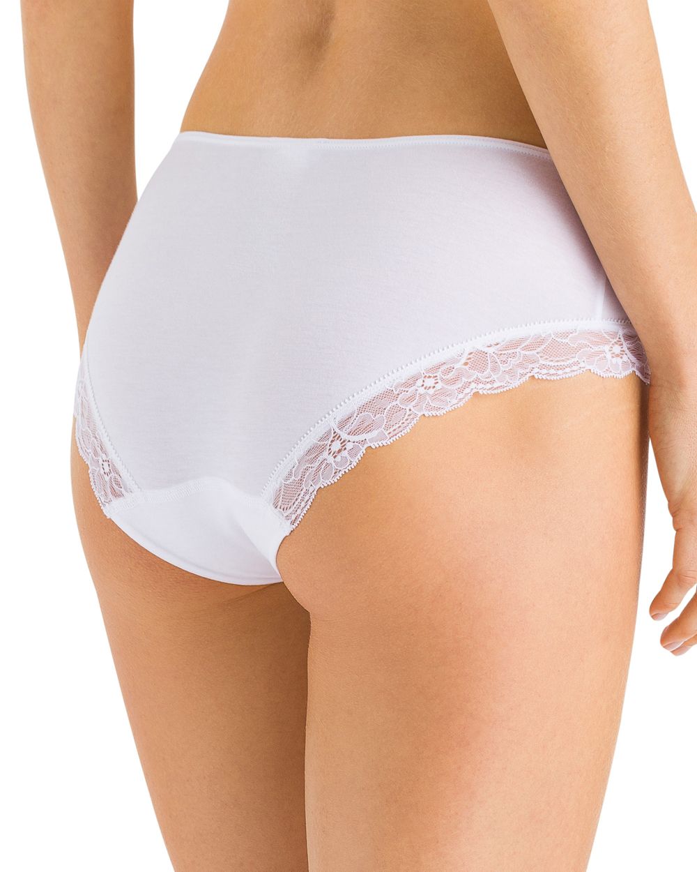 Cotton Lace Hi Cut Brief