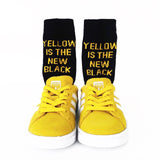 Yellow is the new black socks