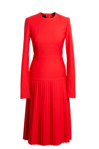 Red Pleated Dress