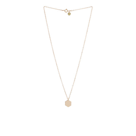 Hexagon Necklace Gold