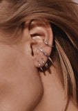 Line Hoops Silver Earrings