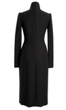 Black Wool Open Coat