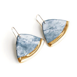 Artistic Earrings In a Gloss Glaze and 24k Gold Luster