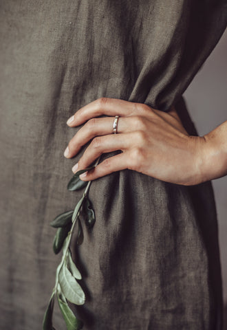 Children Silver Rings With Inscription In Latin