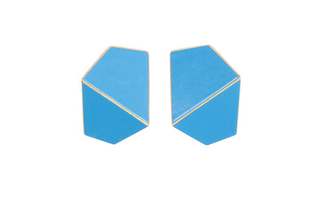 Folded Earrings Turquoise