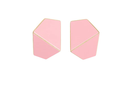 Folded Earrings Pink
