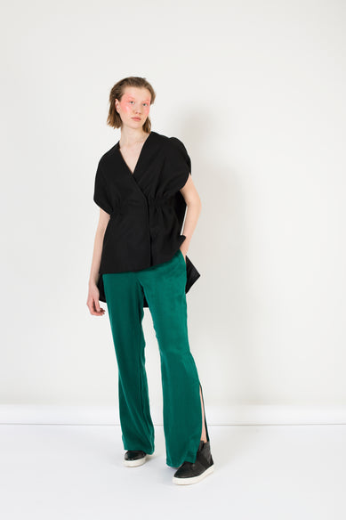 Wide Leg Trousers With Slits