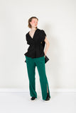 Wide Leg Trousers With Slits