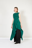 Asymmetric Emerald Dress