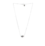 Petite Coco Grey Pearl Silver Chain Necklace