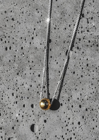 Bubble Silver and Gold Plated Necklace