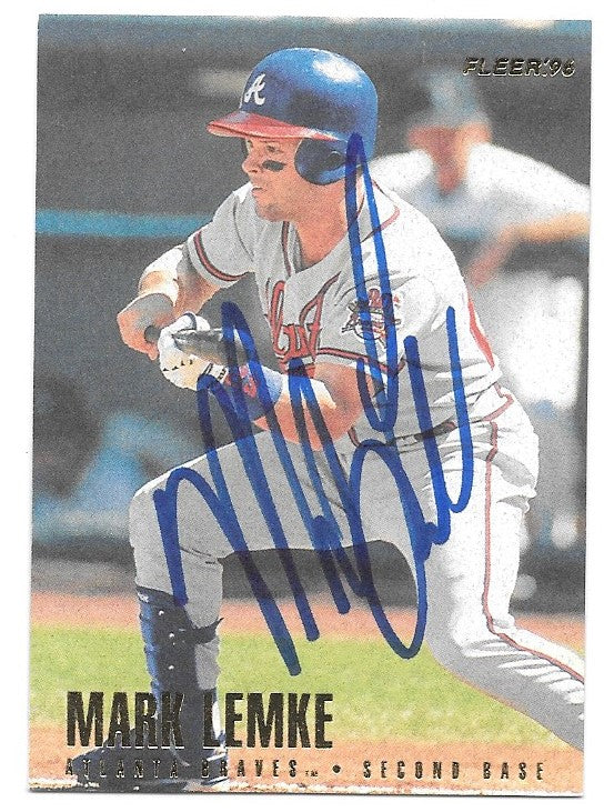 Mark Lemke Signed 1994 Fleer Ultra Baseball Card - Atlanta Braves