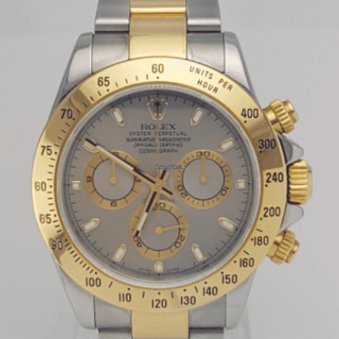 rolex daytona two tone grey dial