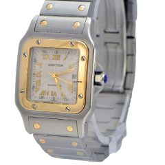 cartier santos galbee two tone