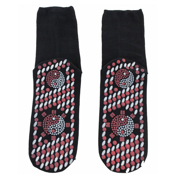 Far Infrared Tourmaline Dotted Cotton Blend Socks | TherapySocks.com