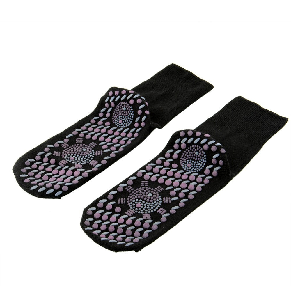 Far Infrared Tourmaline Dotted Cotton Blend Socks | TherapySocks.com