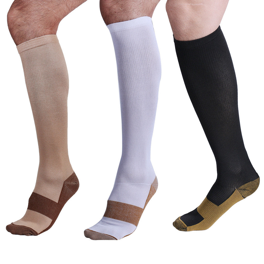 Copper Anti-Fatigue Compression Knee High Socks | TherapySocks.com