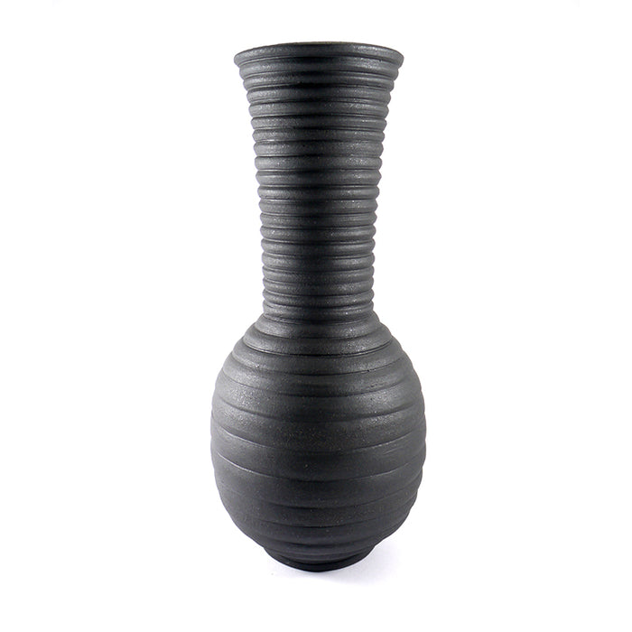 Black tall neck vessel #3