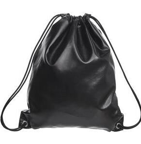 faux leather drawstring backpack