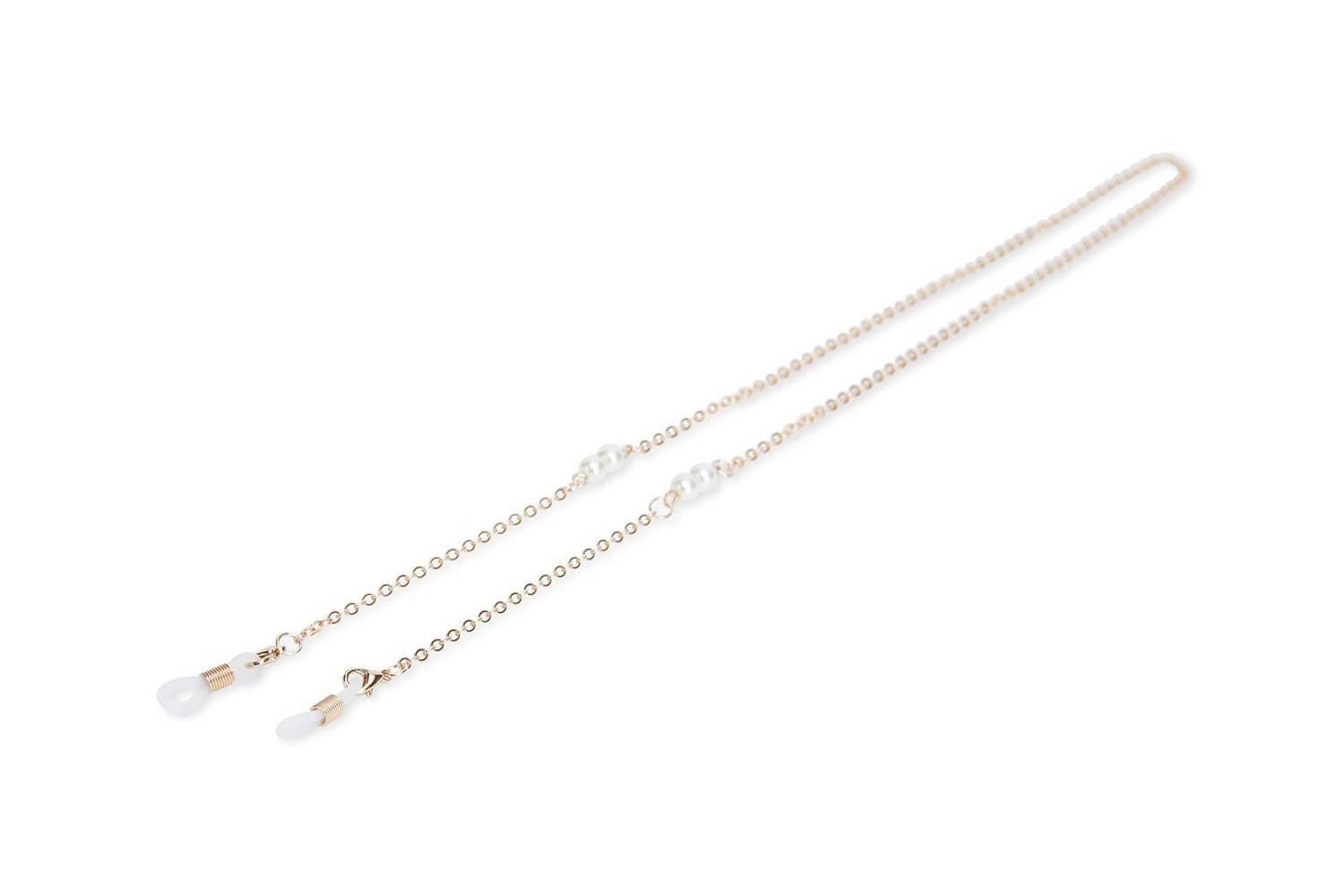 Chloe Gold Chain-Ivory White Beads