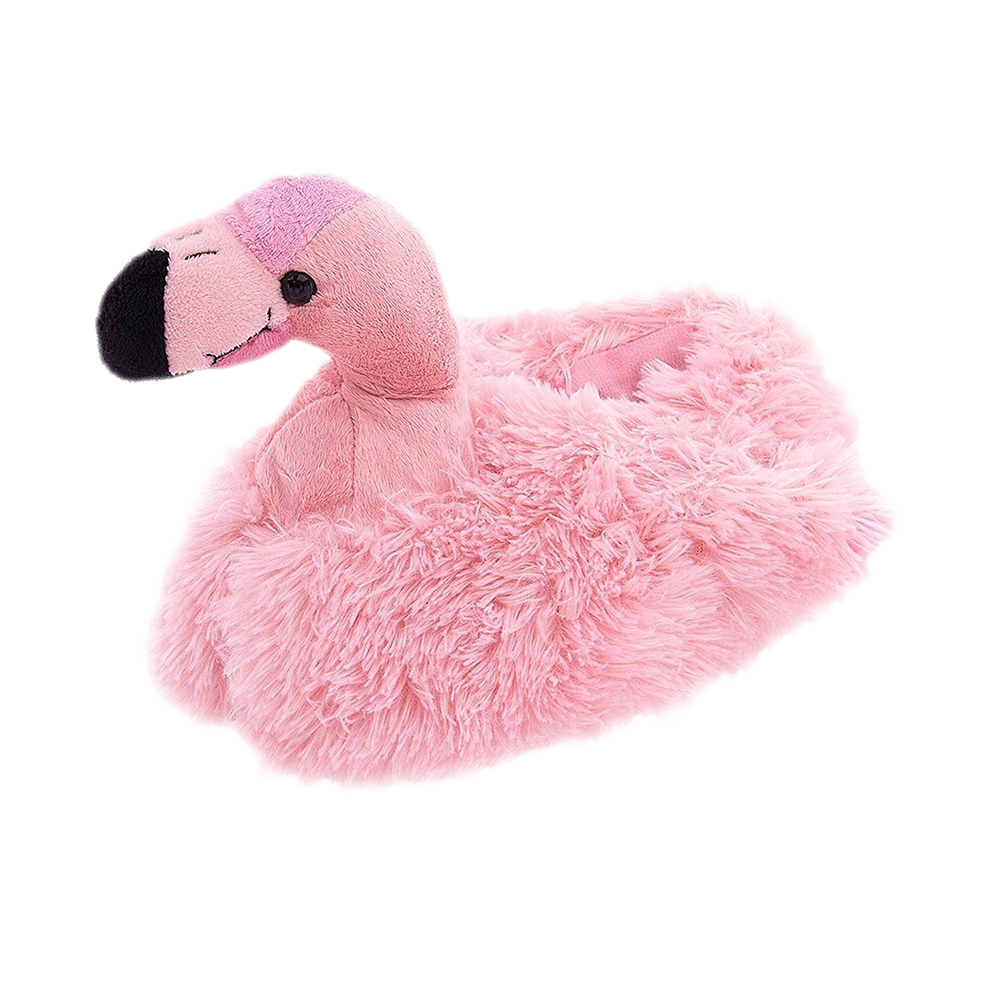 Wishpets Fuzzy Pink Flamingo Plush Slippers – Bold Home Products