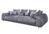 Canapea extensibilă cu 2 lazi de depozitare Verona Grey Velvet 305x110 cm | Dumonde Furniture & Deco Concept.