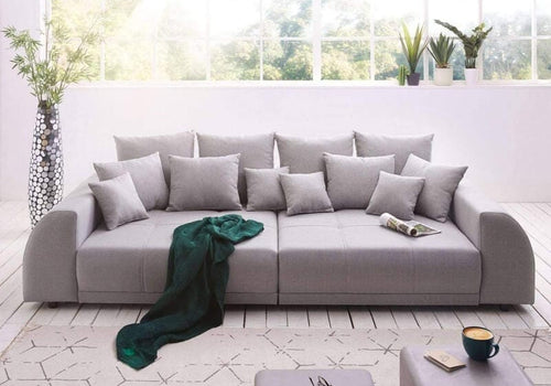 Canapea extensibilă cu 2 lazi de depozitare Big Sofa Verona Grey 305x110 cm | Dumonde Furniture & Deco Concept.