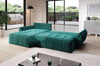 Colțar extensibil cu ladă de depozitare Berlin Braun 280x185 cm | Dumonde Furniture & Deco Concept.