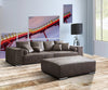 Canapea extensibilă cu ladă de depozitare Marbela Braun XXL 290x110 cm cu taburet inclus | Dumonde Furniture & Deco Concept.