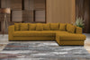 Colțar extensibil cu ladă de depozitare Gloria Mustar 325x195 cm | Dumonde Furniture & Deco Concept.