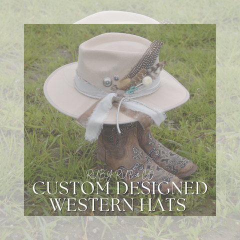 custom designed western hats