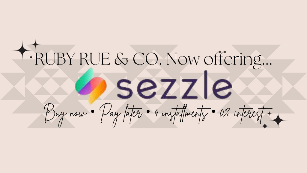 sezzle here at check out buy now pay later