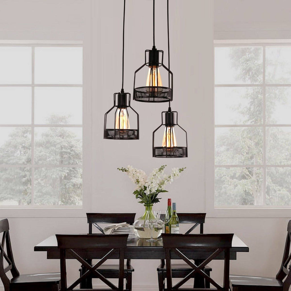 Rustic Black Metal Cage Dining Room 