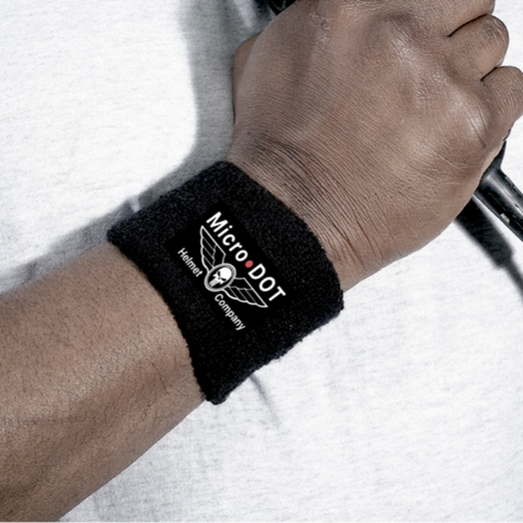 black sweat wrist band microdot