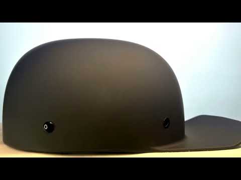 MicroLid Curve -Baseball Motorcycle Helmet Black Matte