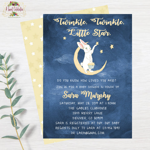 Twinkle, twinkle little star baby shower guest book, baby shower