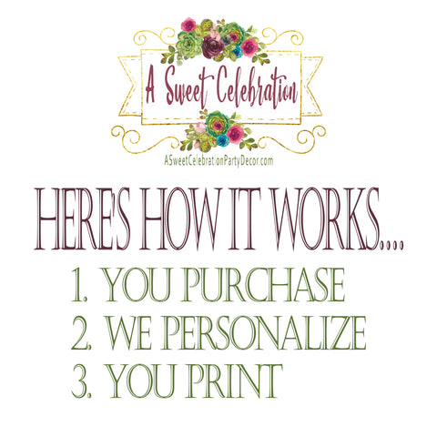 Alice In Wonderland Party Supplies  DIY Printable Birthday Decorations