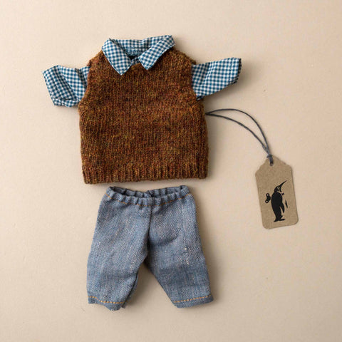 Matchbox Mouse Medium Outfit  Blue Striped Pajamas & Sleeping Mask –  pucciManuli