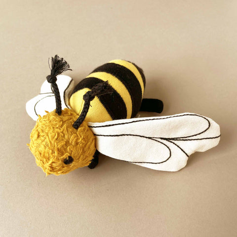 Fabelab - Organic Cotton Bee Rattle - Yellow