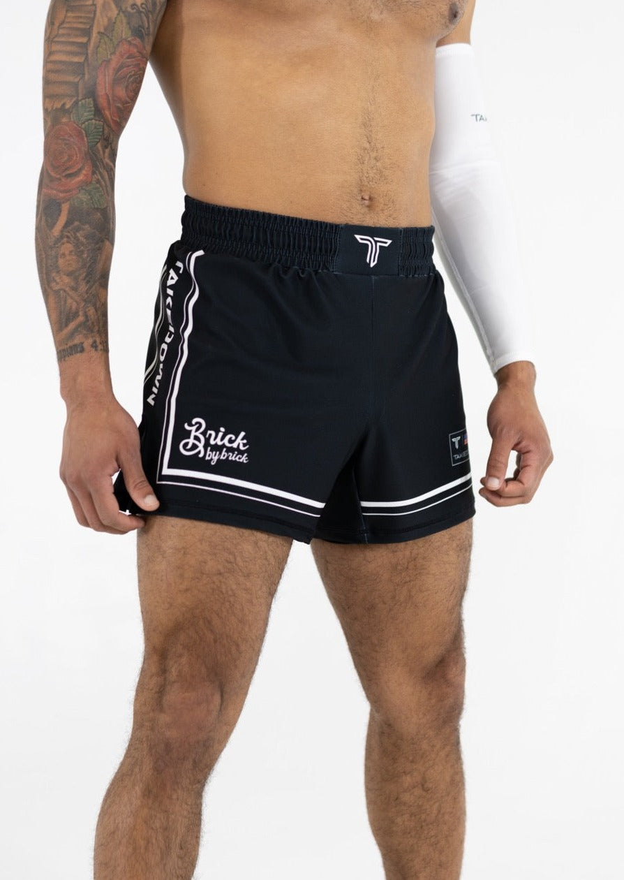 Brick By Brick Fight Shorts - Black (5"&7" Inseam) - Takedown Sportswear product image