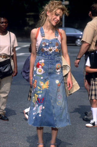 Black plaid dungaree dress, Street Style Store