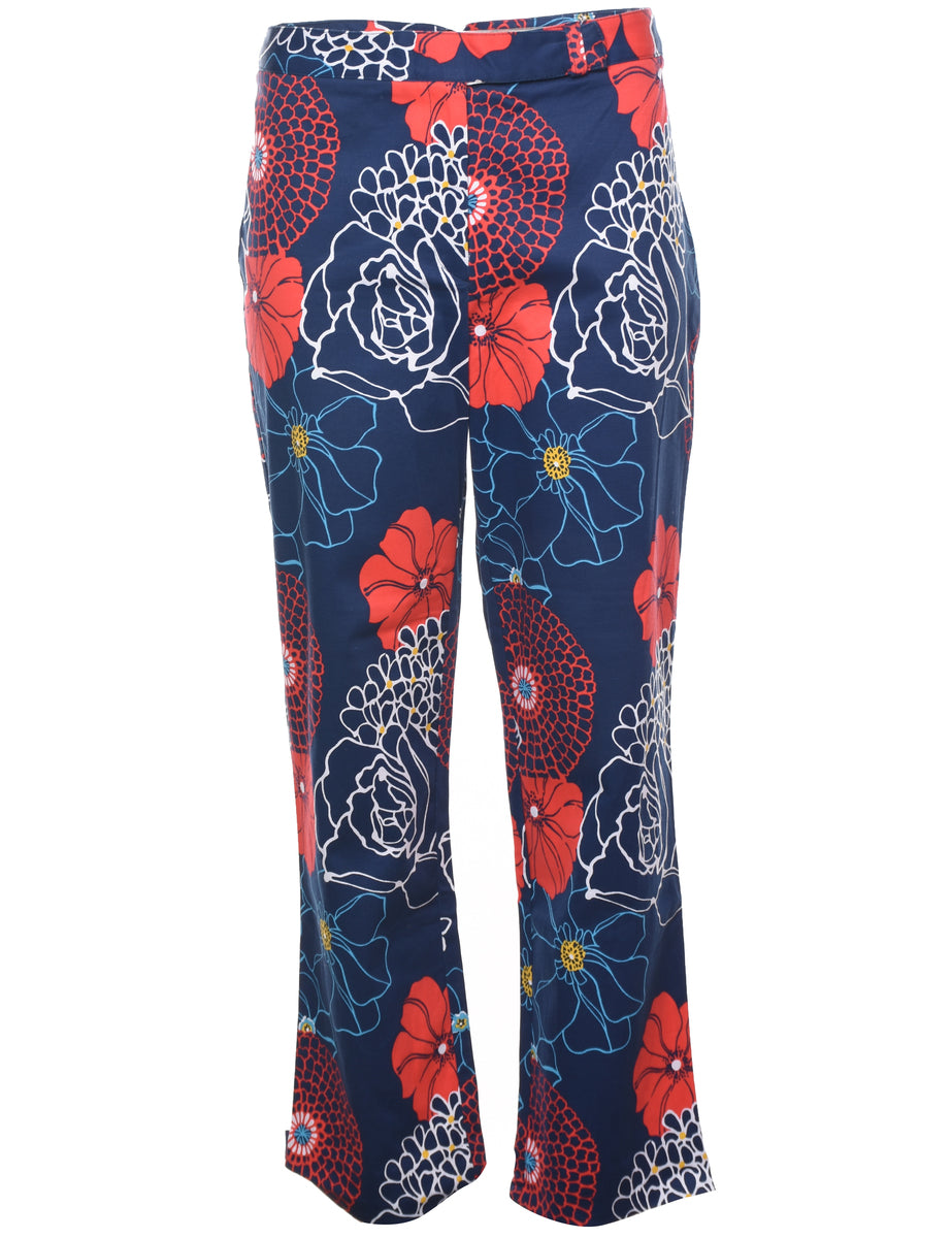 Image of Floral Print Trousers - W31 L27
