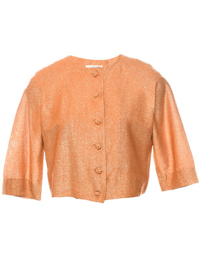Lurex Thread Pattern Evening Jacket - S