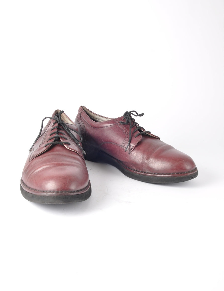 Vintage Burgundy Leather Smart Shoes 