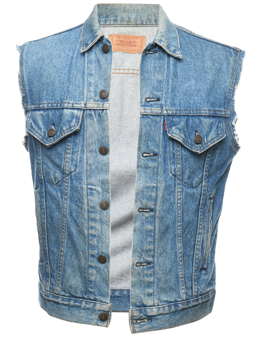 Men's Levi's Levi's Light Wash Sleeveless Jacket Denim, S | Beyond Retro -  E00917509